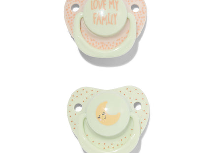 pacifiers with flat side moon 0-6m