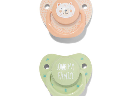 pacifiers with flat side bear 6m+