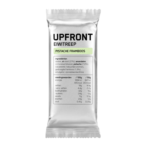 Upfront Eiwitreep Pistache Framboos