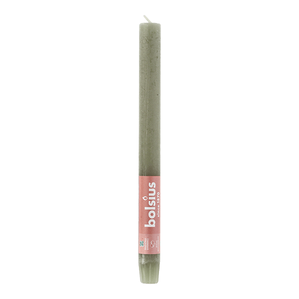 Bolsius Rustiek Shine dinerkaars Fresh Olive