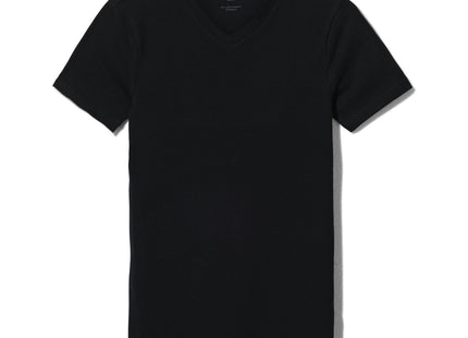 men's t-shirt slim fit v-neck black