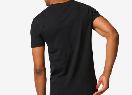 men's t-shirt slim fit v-neck black