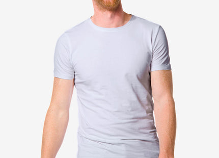 men's t-shirt slim fit o-neck extra long white