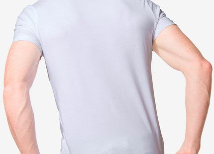 men's t-shirt slim fit o-neck extra long white