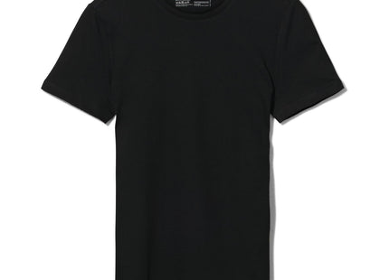 men's t-shirt regular fit o-neck - 2 pieces black