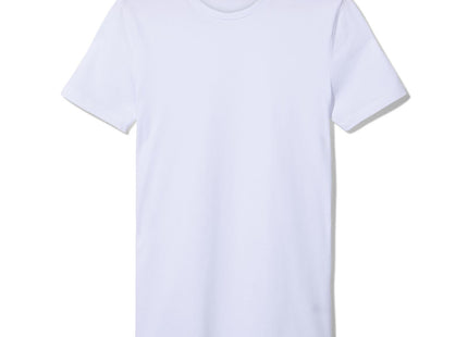 men's t-shirt regular fit o-neck extra long - 2 pieces white