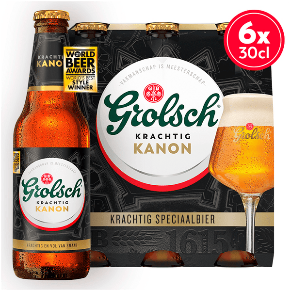 Grolsch Cannon special beer bottle