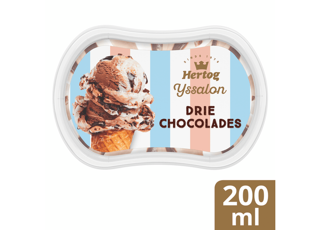 Hertog IJssalon mini drie chocolades