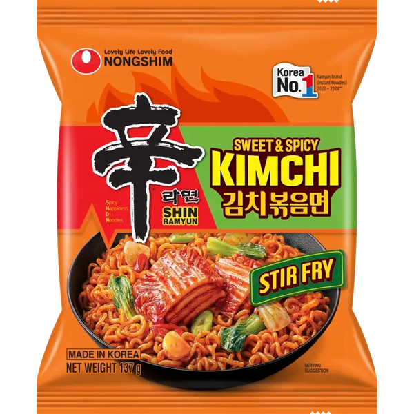 Nongshim Shin ramyun kimchi stir fry