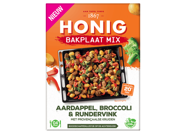 Honig Bakplaat Mix Aardappel, Broccoli & Run