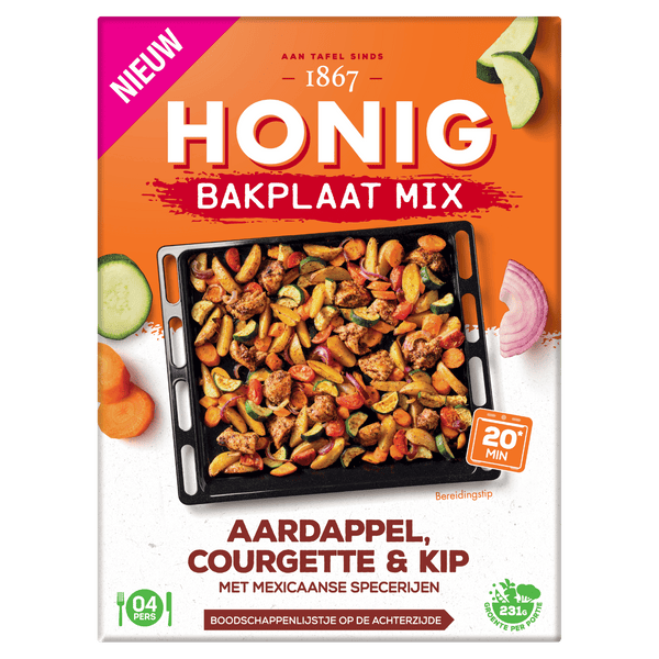 Honig Bakplaat Mix Aardappel, Courgette & Ki