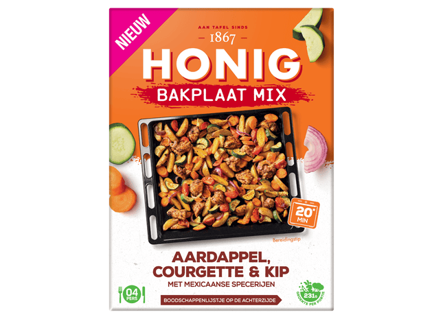 Honig Bakplaat Mix Aardappel, Courgette & Ki