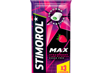 Stimorol Max Splash kauwgom strawberry lime