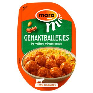 Mora Gehaktballetjes in Milde Pindasaus