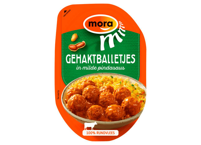 Mora Gehaktballetjes in Milde Pindasaus