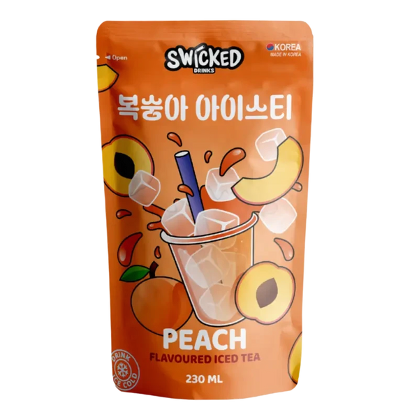 Swicked Peach iced tea