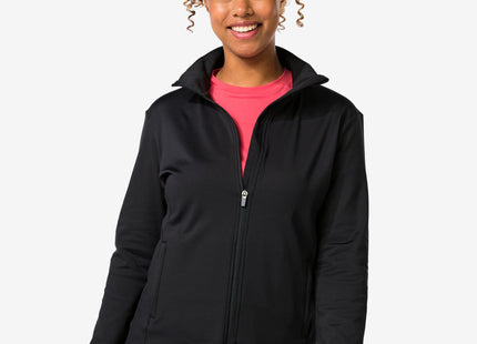 dames trainingsjack fleece zwart