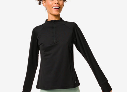 ladies fleece sports shirt black