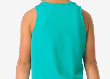 children's sports singlet seamless turquoise