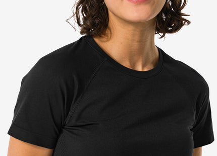 ladies seamless sports shirt black