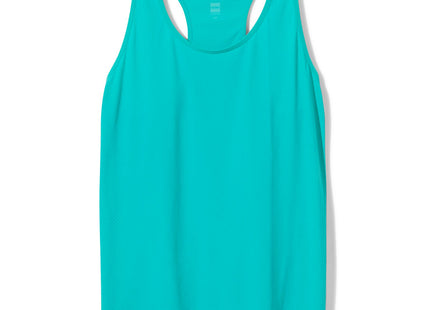 ladies seamless sports singlet turquoise