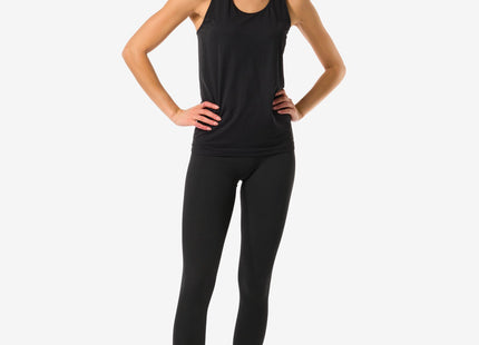 seamless ladies rib sports leggings black