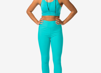 women's sports leggings turquoise