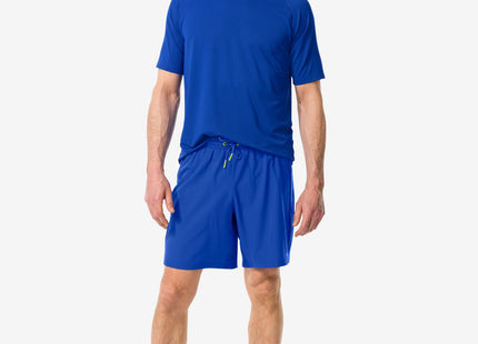 men's sports pants short blue