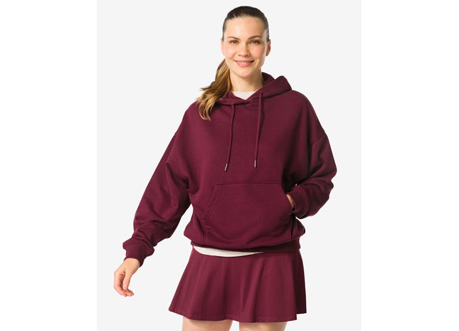 dameshoodie donkerrood