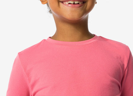 seamless children's sports shirt pink