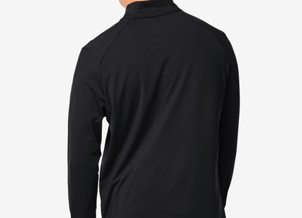 heren fleece sportshirt zwart