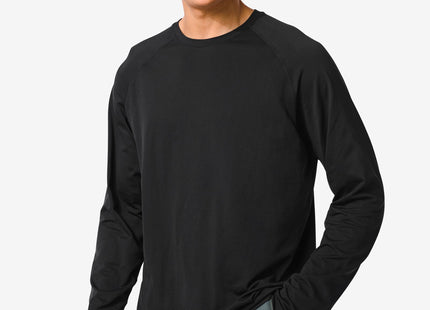 naadloos heren sportshirt zwart