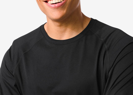 seamless men's sports shirt black