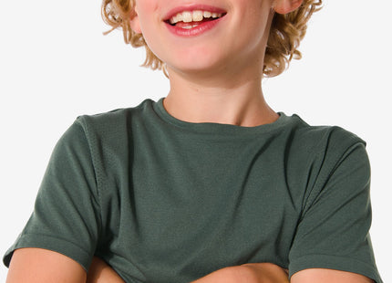 seamless children's sports shirt green