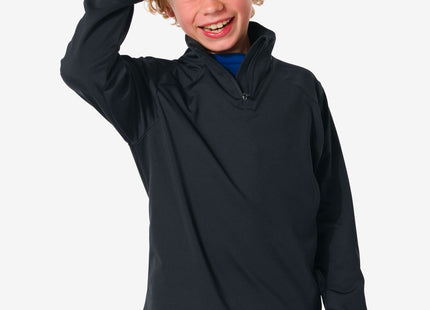 children's fleece sports shirt black