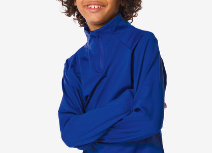 kinder fleece sportshirt felblauw  Dutchshopper