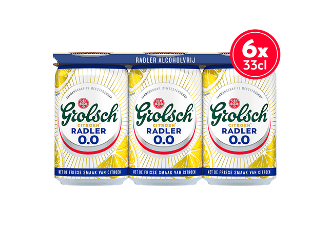 Grolsch Radler citroen 0.0 blik