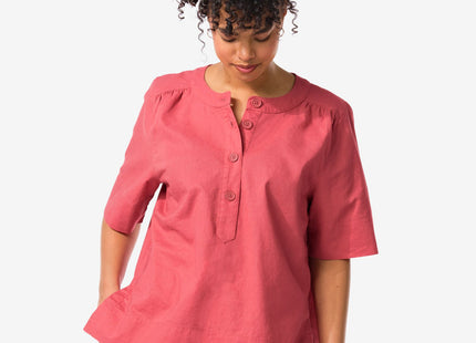 ladies top Koa with linen red