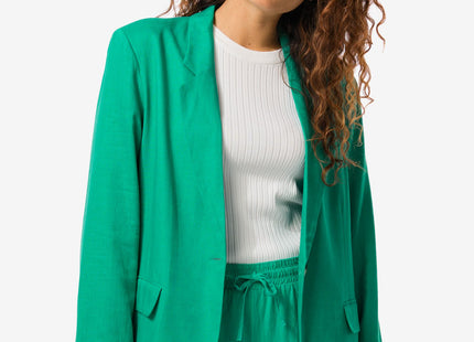 women's blazer Isla with green linen