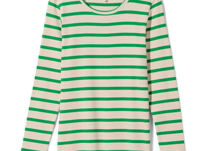 damesshirt Clara rib groen