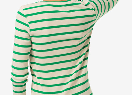 damesshirt Clara rib groen