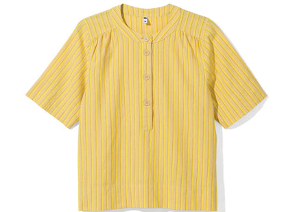 ladies top Koa with linen yellow