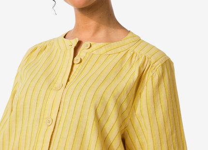 ladies top Koa with linen yellow