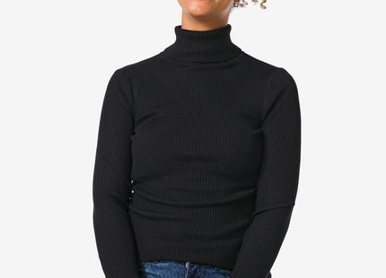 ladies top with turtleneck black