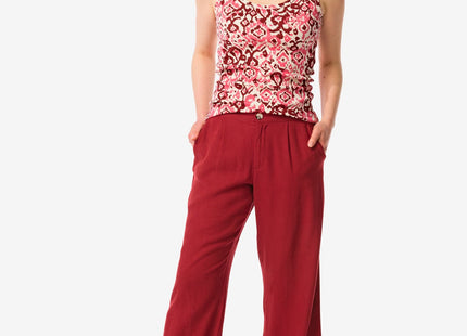 Isla women's trousers with linen red