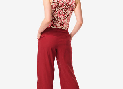 Isla women's trousers with linen red