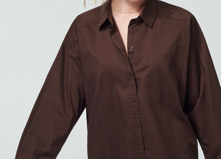 ladies blouse poplin India brown