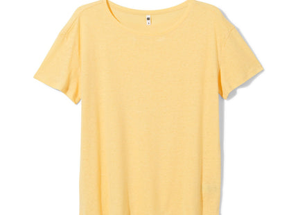 ladies t-shirt Evie with linen yellow