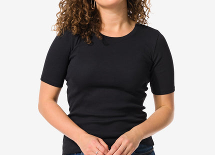 ladies t-shirt Clara rib black