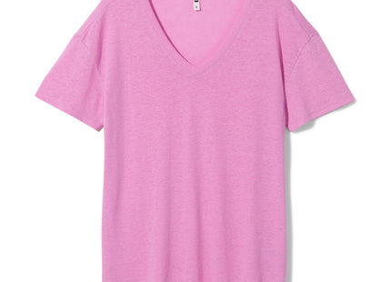 dames t-shirt Evie met linnen roze